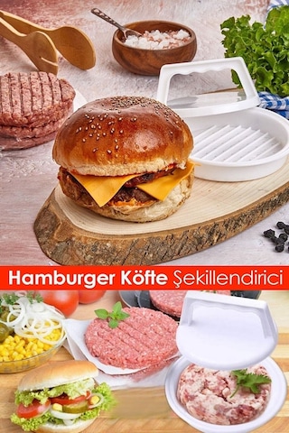 Hamburger Press Ve Köfte Kalıbı 2 Adet Hamburger Köfte Şekillendirici Hamburger Yapma Aparat Diğer