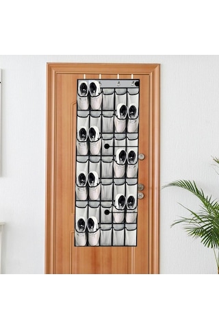 Pazly Suntek Gri Kapı Ayakkabı Rafı Düzenleyici 35 Cepli Sağlam Ve Pratik Diğer