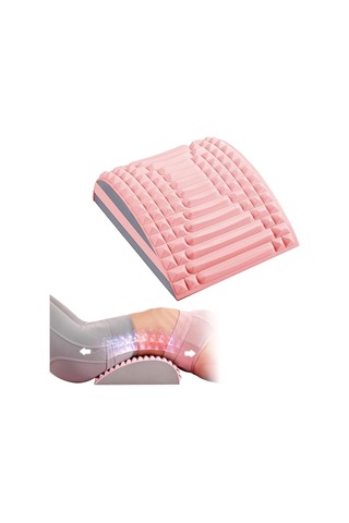 Youtek Eva Tpe Bel Omuz Gövde Germe Cihazı - Spinal Düzeltme, Masaj Ve Egzersiz Yardımı, Çift Cinsiyet Erkek/kadın, Pembe Pembe