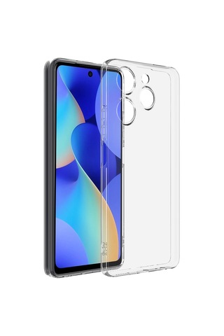 Tecno Spark 10 Pro Kamera Korumalı Süper Silikon Şeffaf Kılıf