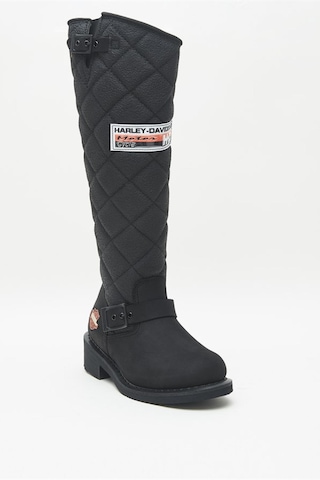 Harley Davidson Bayan Çizme 025G100074 Black Nubuk
