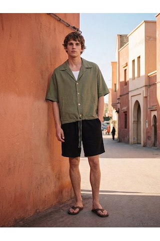 Lcw Vision Haki Loose Fit Erkek Gömlek