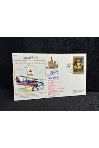 1989 İngiltere Kraliyet Hava Kuvvetleri Prens Edward Moskova Ziyareti İmzalı Limited Royal Air Force Raf