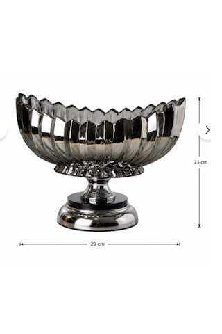 Chacha Home Ayaklı Cam Gondol Meyvelik Sunumluk 29 Cm - Lüks Dekoratif Konsol Kasesi Ve Şekerlik