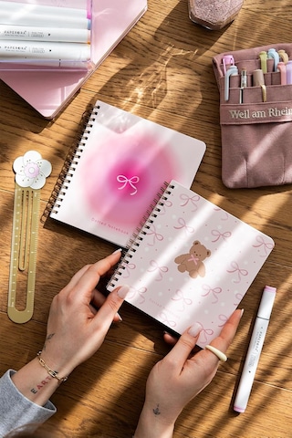 15x16 Spiralli Karton Kapak 2'li Noktalı Not Defter Seti - Ayıcık Genel