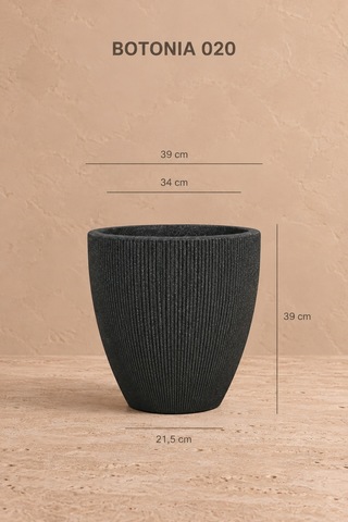 Bostann Dekoratif Saksı - Botonıa 020 - 30l - Antrasit 30 Lt