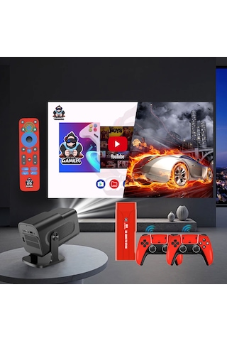 10k Ultra Hd Tv Game Stick - Android Tv 64gb 20.000 Oyunlu Çift Kablosuz Konsol Wifi6, 5g