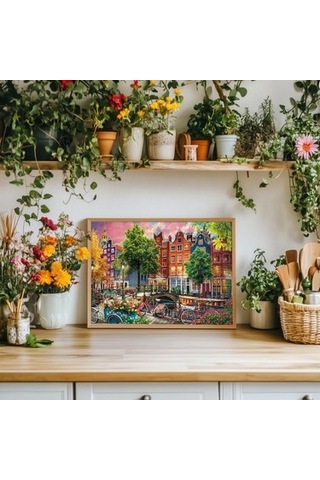 1000 Parça Amsterdam'da Güzel Gün Batımı Bulmacası