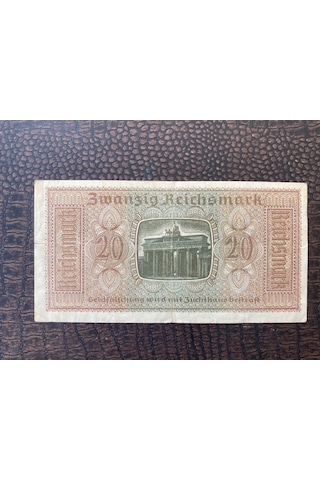 Alman Reich Nazi Dönemi 1940-1945 Deutsches Reich 20 Reichsmark Çok Çok Temiz Ççt Extremely Fine Xf