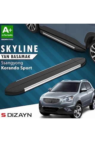 S-dizayn Ssangyong Korando Sport Skyline Krom Yan Basamak 183 Cm 2019 Üzeri A+ Kalite