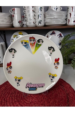 5 Parça Power Puff Girls Model Çocuk Bebek Yemek Takımı Beslenme Seti Çok Renkli