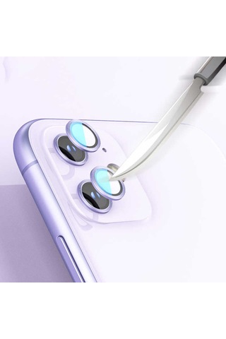 Apple Uyumlu iPhone 12 Mini Zore Cl-02 Kamera Lens Koruyucu Light Green