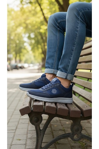Stil Shoes Erkek Günlük Spor Yürüyüş Koşu Ayakkabısı Hafif Rahat Esnek Ortopedik Taban Ayakkabı 103 Lacivert