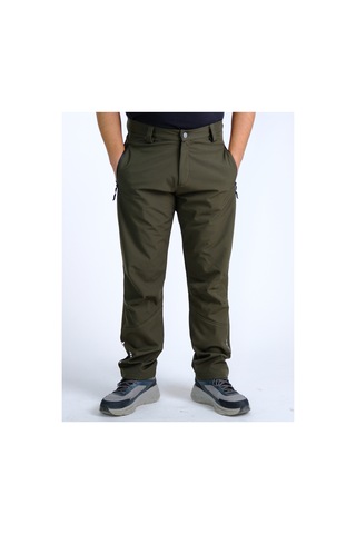 Outdo Kışlık İçi Polarlı İthal Softshell Rüzgar Geçirmez Su İticidir Reflektörlü Erkek Pantolon Haki Haki