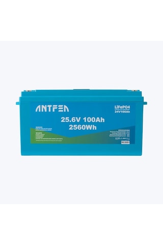 Antfea 25.6v 100ah Abs Lityum Akü Akıllı Ekran Lifepo4