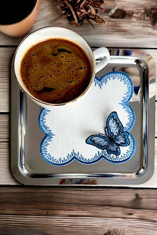 2'li 3boyutlu Kelebek Kokteyl Peçetesi Sunum Peçetesi Kahve Y