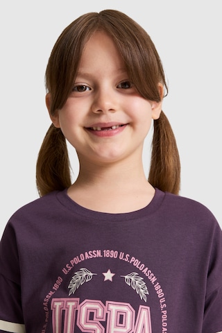 U.S. Polo Assn. Kız Çocuk Mor Pijama Takım 50326610-vr038