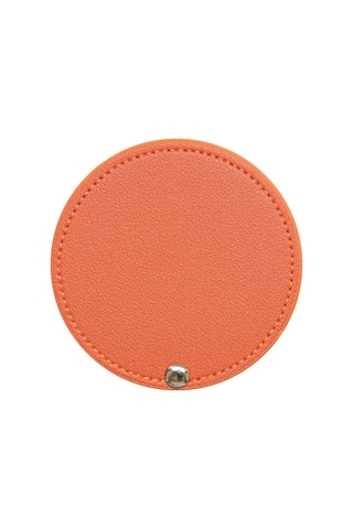 Ultra İnce Makyaj Aynası Yuvarlak Cep Aynası Yeni Kozmetik Ayna Turuncu