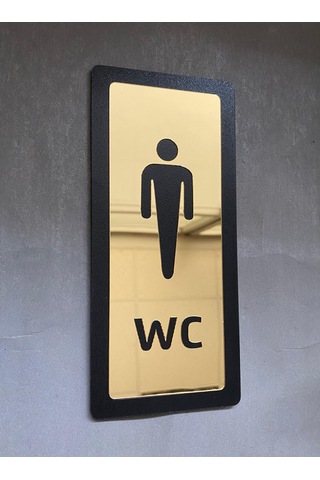 Wc Bay Ve Bayan Set Yönlendirme Levhası Gold Diamond Serisi