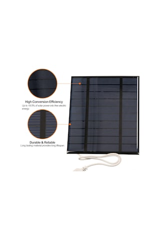 Xindoker "taşınabilir Güneş Paneli - Telefon Ve Pil Şarjı İçin 2.5w 5v Usb Çıkışlı"