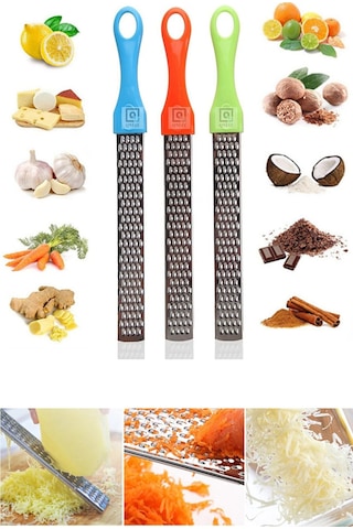 Qniay Pratik Uzun Renkli Saplı Limon Peynir Rendeleme