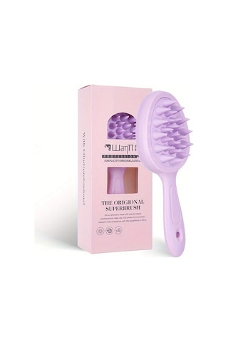 Elmpaly Kutu Paket Mor Yumuşak Fırçalı Uzun Sapllı Saç Yıkama Fırçası Ve Saç Derisi Masaj Fırçası
