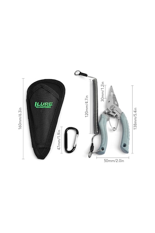 Ranyeek Çelik Micro Yem Pensi - 138mm Multifonksiyonlu Olta Aleti Buğday Rengi - Kılıf Ve Lanyard Dahil