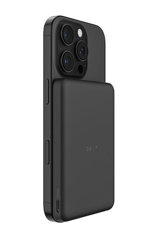 Belkin Bpd010hqbk Boostcharge 5.000 Mah Magsafe Uyumlu 15w Kablosuz Slim Powerbank - Siyah