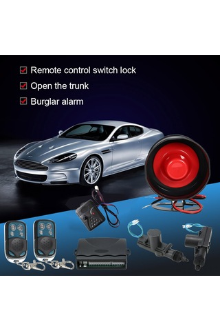 Reedark Araba Güvenlik Sistemi: Uzaktan Kilitleme + Çarpma Sensörü + Hareket Engeli + 120db Siren, Tüm Modeller İçin Uyumlu