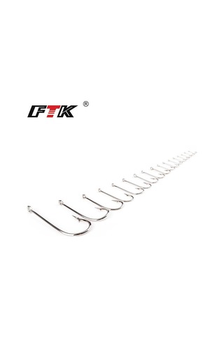 Ftk Dikenli Olta Düzleştirilmiş Yuvarlak 2-6 50 Adet And7-20 100 Adet/lotcsarp Besleyici Balıkçılık Için Kanca Mücadele 20