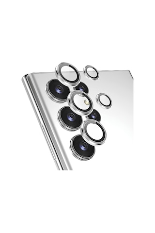 Samsung Galaxy Uyumlu S24 Ultra Metal Çerçeveli Kamera Koruma Lensi