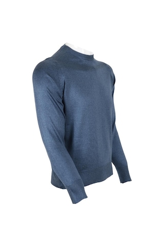 Erkek Kazak Klasik Normal Kesim Yünlü Rar00491 Mavi