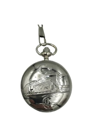 Profisher R0003TCDDS TCDD Tren Kabartmalı 46 MM Klasik Kuvars Köstekli Cep Saati