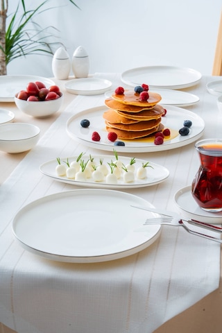 Acar Lorelei Silver 6 Kişilik 23 Parça Kahvaltı Takımı Beyaz