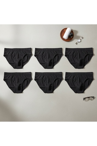 Bonbon Erkek 6'lı Paket Siyah Renk Slip Bb2783