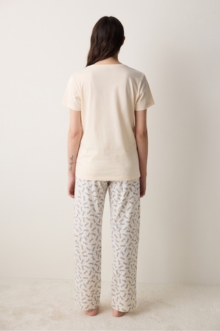 Penti Cuteness Pantolon Krem Pijama Takımı M