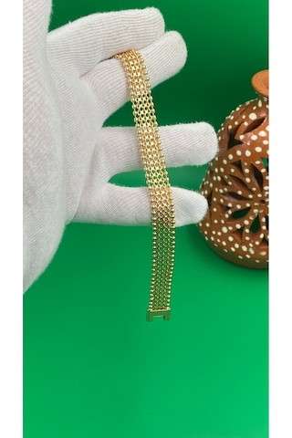 Xuping Rose Gold Hasır Zincir Kuyumcu Model Bileklik Altın