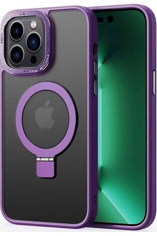 Apple Uyumlu iPhone 14 Pro Kılıf Magsafe Wireless Şarj Özellikli Standlı Zore Ting Kılıf