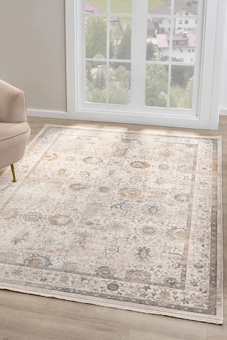 Seyran Halı Asır 0256 Krem Polyester Makine Halısı