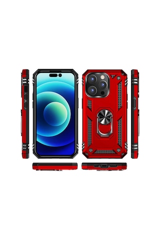 Apple Uyumlu iPhone 14 Pro Zore Vega Kılıf kırmızı Kirmizi