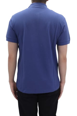 Santa Dmctekstil Erkek Dior Düz Spor Kesim Dar Kalıp Cepsiz Polo Yaka T-shirt Indigo