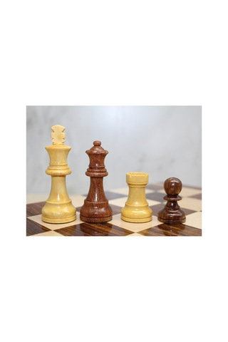 1 Adet Satranç Takımı Ahşap Katlanabilir Kutulu Vernikli Mıknatıslı Taşlı 30 Cm Chess Set