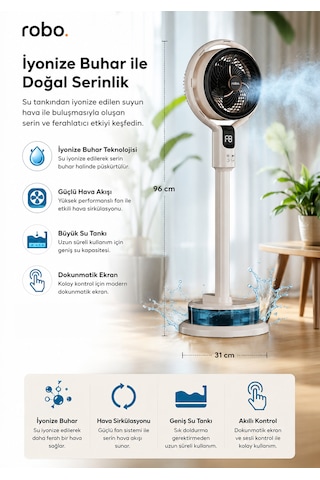 Soğuk Su Buharlı Vantilatör Beyaz