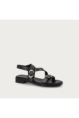 Nero Black Sandalet Kadın 87m6 Frau Leather Multi-strap Sandals siyah