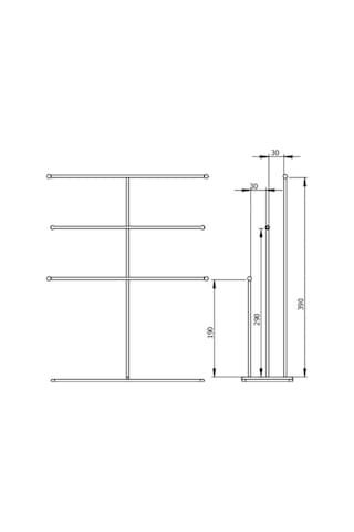 Mat Siyah 6 Kollu T Havluluk Tezgah Üstü Havlu Askılığı Banyo Mutfak Organizer Paslanmaz Metal