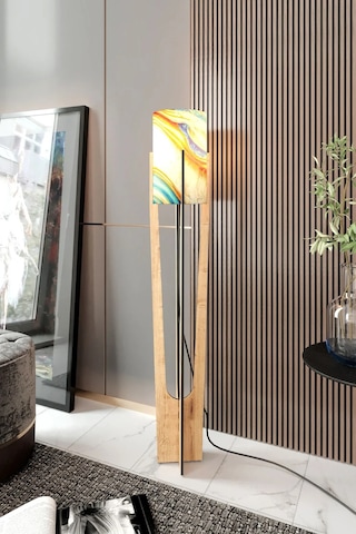 Ravilo Minimalist Meşe Lambader Sergüzeşt Çok Renkli