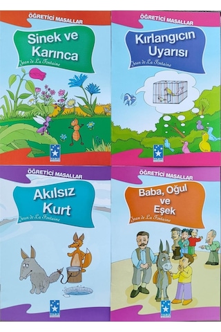 La Fontaine Masalları Seti 1. Sınıflar İçin Büyük Boy Resimli 15 Kitap