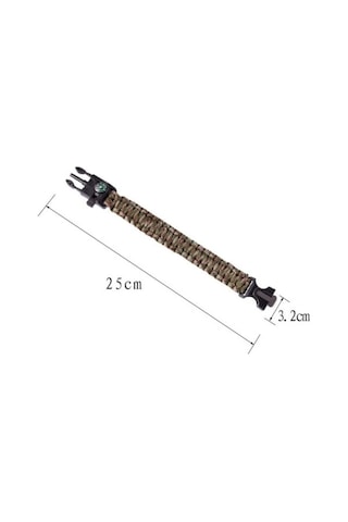 Çok Amaçlı Hayatta Kalma Bilekliği Siyah