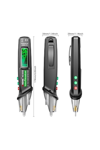 Butuglobal Aneng Vc1019 İndüksiyon Elektrikli Yüksek Hassasiyetli Hat Algılama Kesme Noktası Ses Test Kalemi Siyah