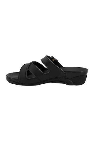 Ceyo Venedik-2 Siyah Kadın Anatomik Terlik 467 Renkli Çok Renkli